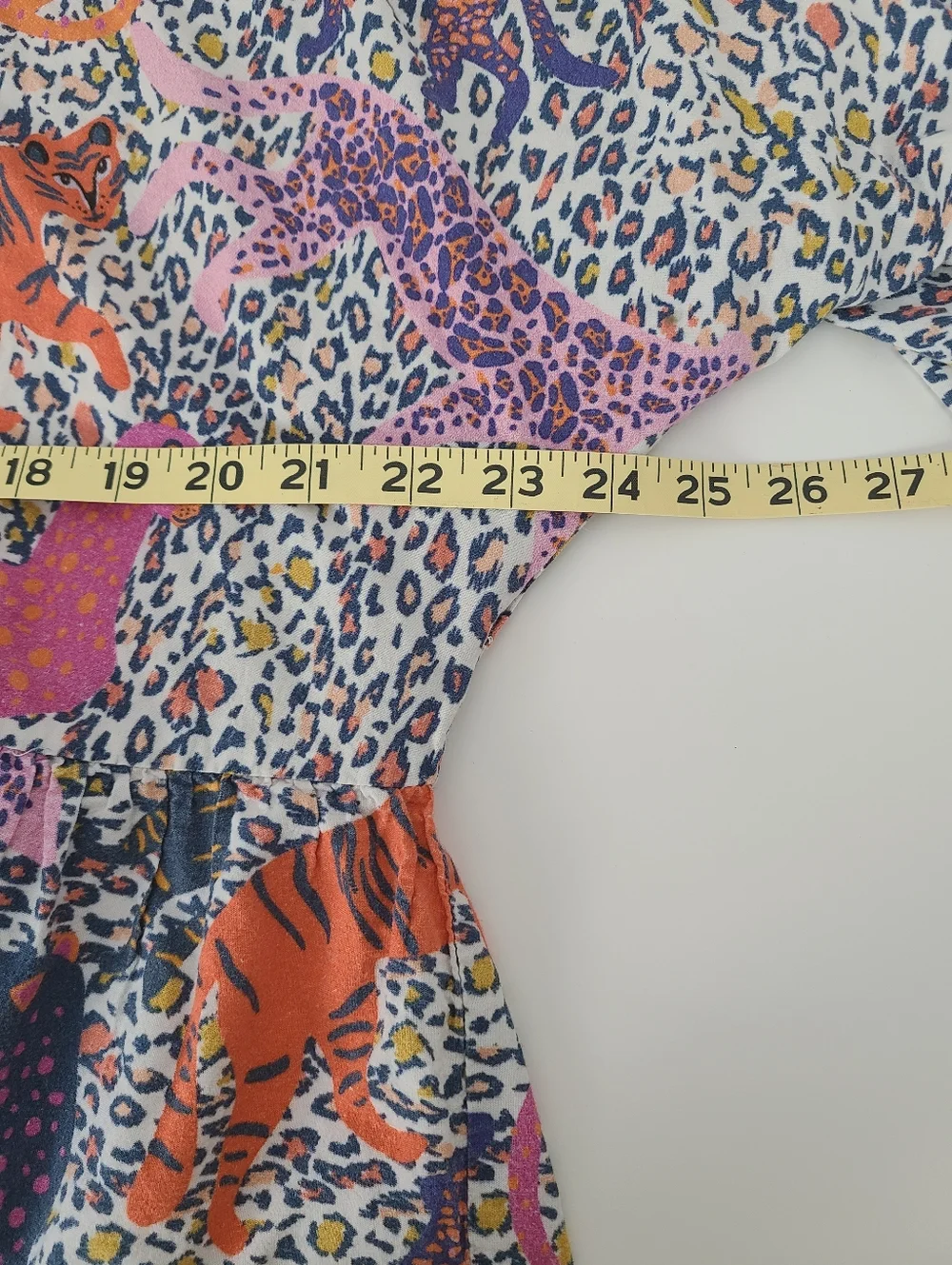 Anthropologie x Conditions Apply Multicolor Animal Tiger Tiered Tunic Dress XL - Picture 14 of 16